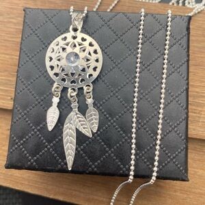 925 Sterling Silver Lock key Necklace Dream Catcher Plata 925 Solida Dainty Gift